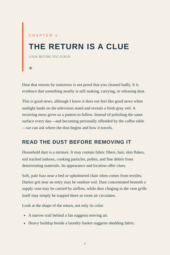 Interior reference page from Mei Chen's household handbook